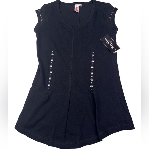 Pepe Jeans Tops - Pepe Jeans London Blouse Women Small Black V‎ Neck Shirt Cotton Short Sleeve Top